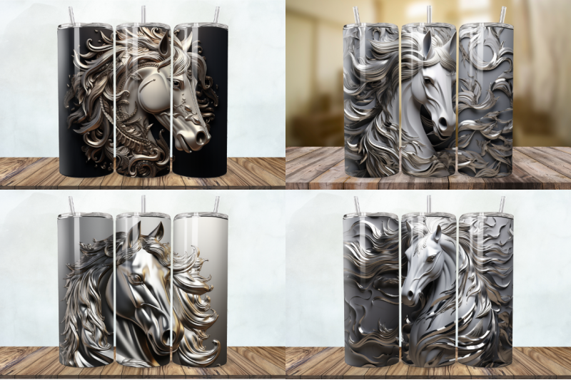 3d-silver-metal-horse-tumbler-bundle