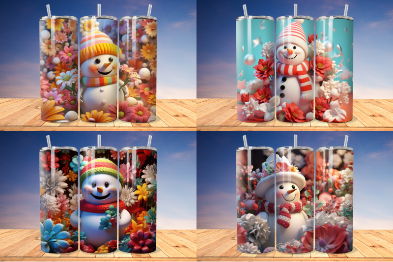 3d-christmas-snowman-tumbler-bundle