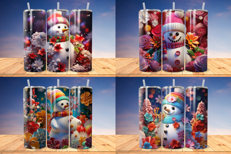 3d-christmas-snowman-tumbler-bundle