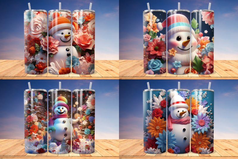 3d-christmas-snowman-tumbler-bundle