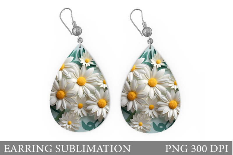 3d-daisies-teardrop-earring-3d-flowers-earring-sublimation
