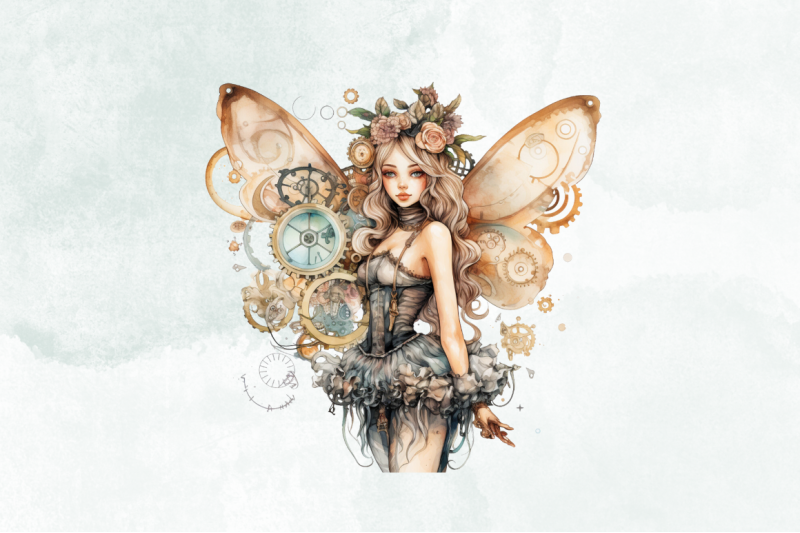 steampunk-fairy-girl-watercolor-bundle