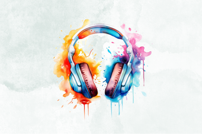 melting-headphone-watercolor-sublimation