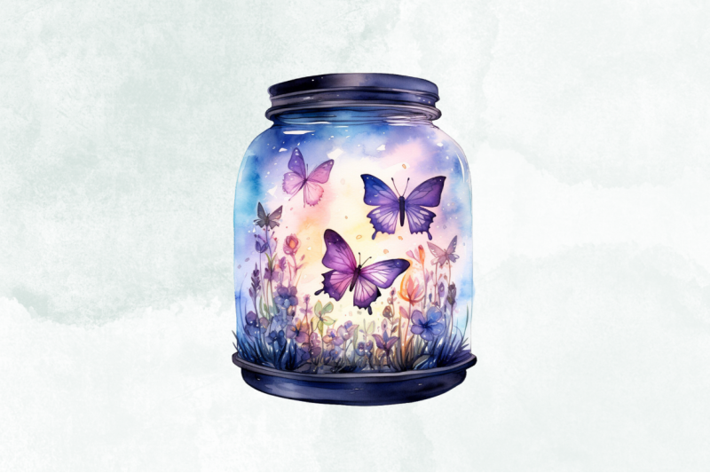 fairy-butterfly-in-jar-watercolor-art