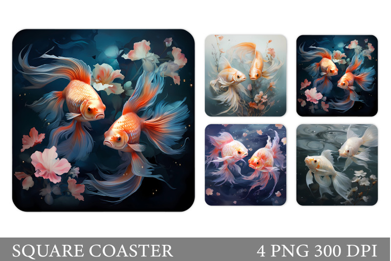 3d-fish-square-coaster-design-3d-fish-coaster-sublimation