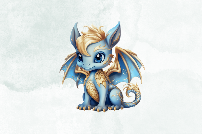 gold-and-blue-dragon-sublimation-clipart