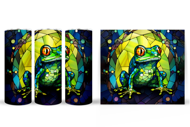frog-tumbler-wrap-design-stained-glass-frog-tumbler-wrap
