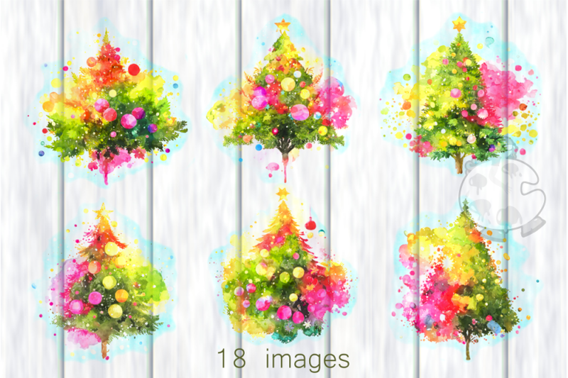 watercolor-christmas-tree-splashes-holiday-design-elements