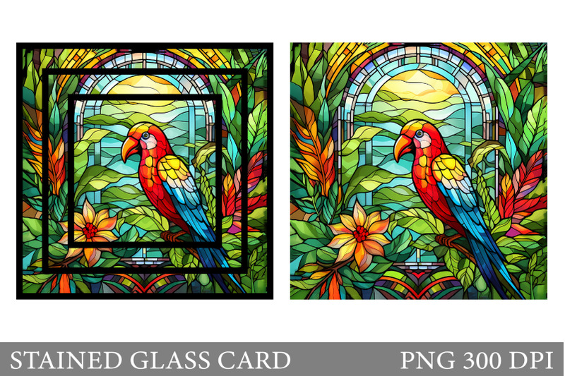 stained-glass-bird-card-bird-stained-glass-card-sublimation