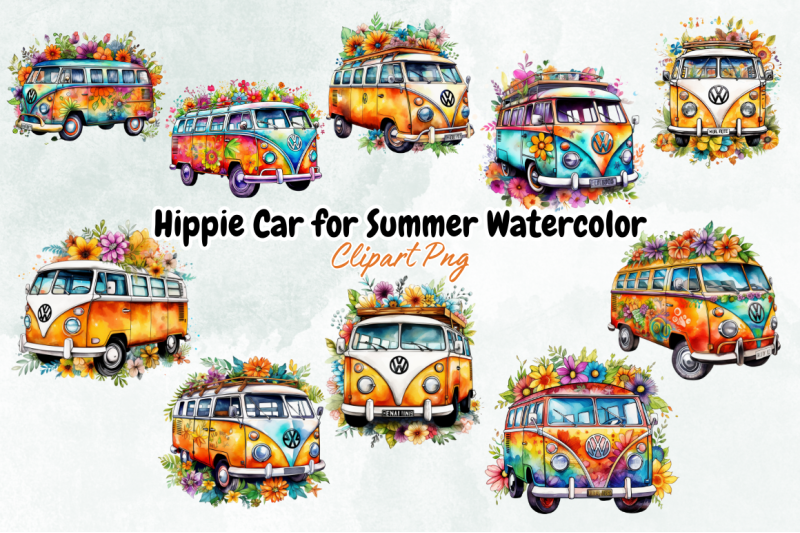 hippie-car-for-summer-watercolor-clipart