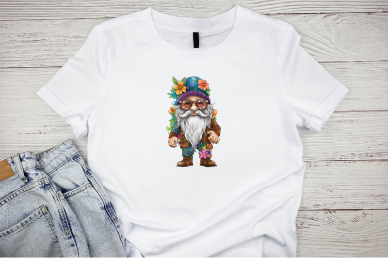 hippie-gnome-sublimation-clipart-bundle