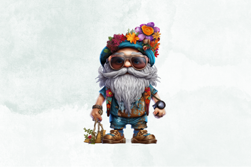 hippie-gnome-sublimation-clipart-bundle