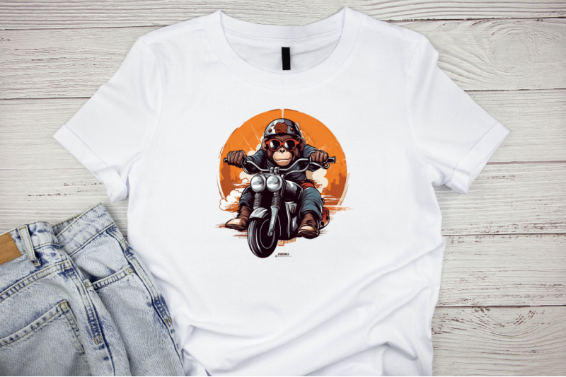 monkey-riding-motorbike-clipart-bundle