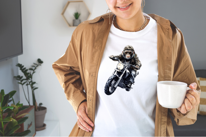 monkey-riding-motorbike-clipart-bundle