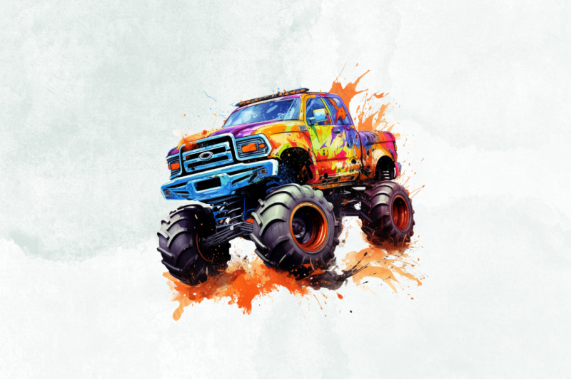 monster-truck-sublimation-clipart-bundle