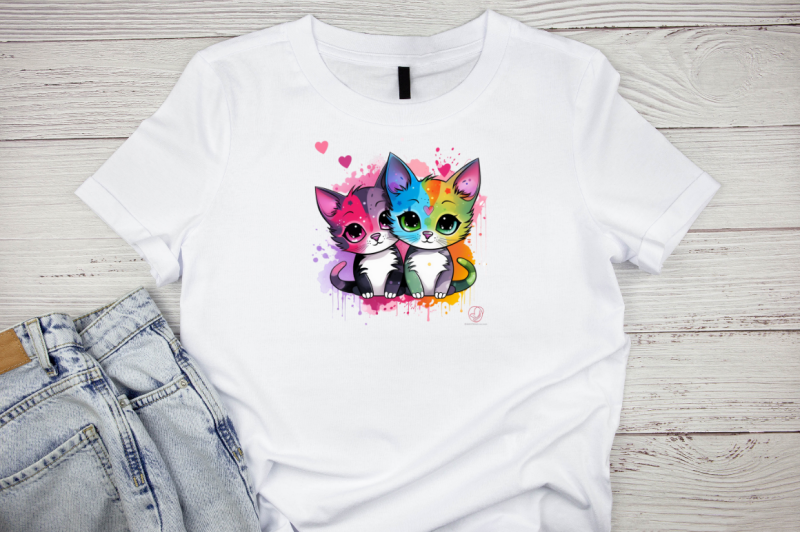 colorful-cute-cat-couple-sublimation