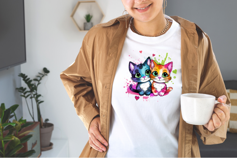 colorful-cute-cat-couple-sublimation