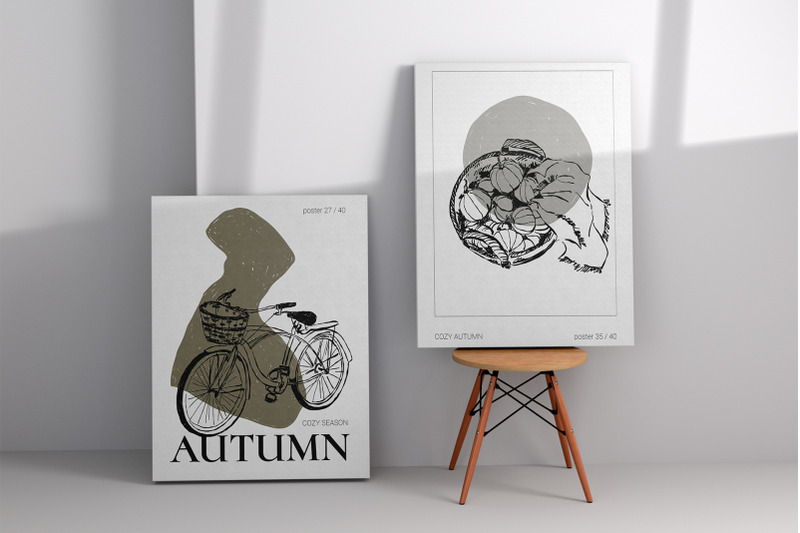 cozy-autumn-modern-posters-set