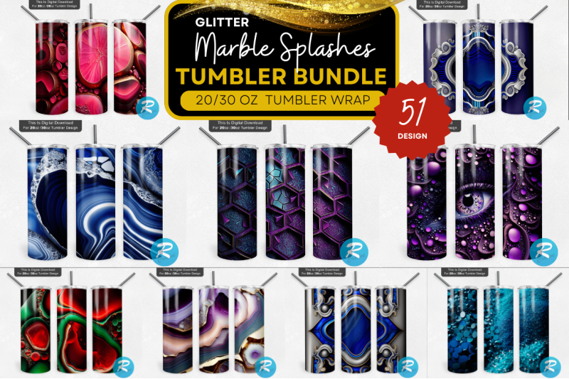 glitter-marble-splashes-tumbler