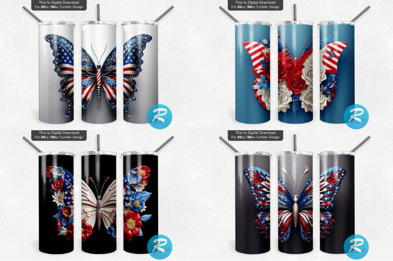 patriotic-3d-butterfly-png-tumbler-bundle