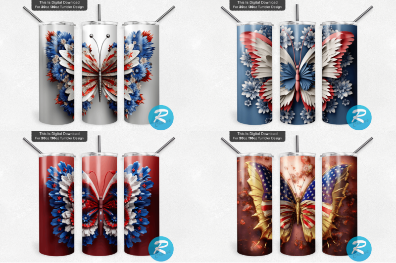 patriotic-3d-butterfly-png-tumbler-bundle