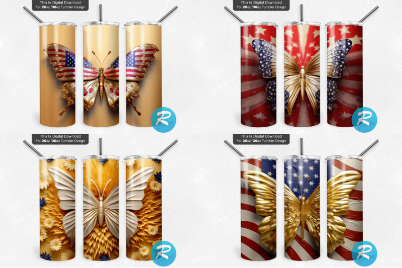 patriotic-3d-butterfly-png-tumbler-bundle