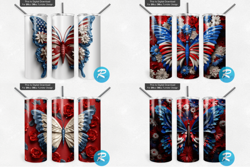 patriotic-3d-butterfly-png-tumbler-bundle