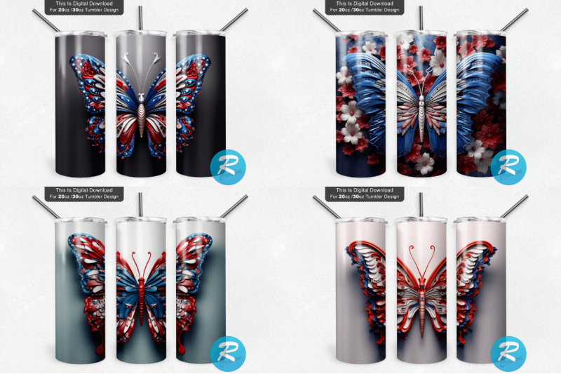 patriotic-3d-butterfly-png-tumbler-bundle