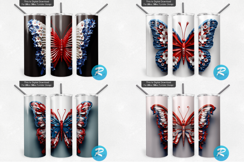 patriotic-3d-butterfly-png-tumbler-bundle