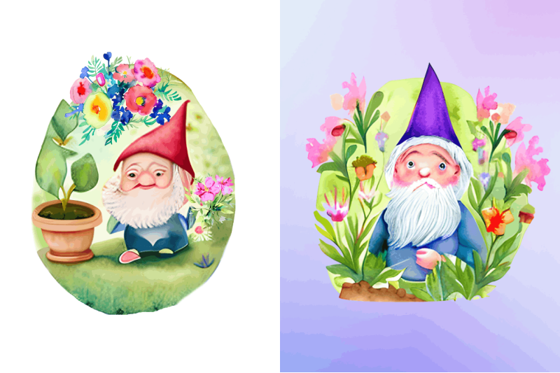 watercolor-garden-gnome-clipart-bundle