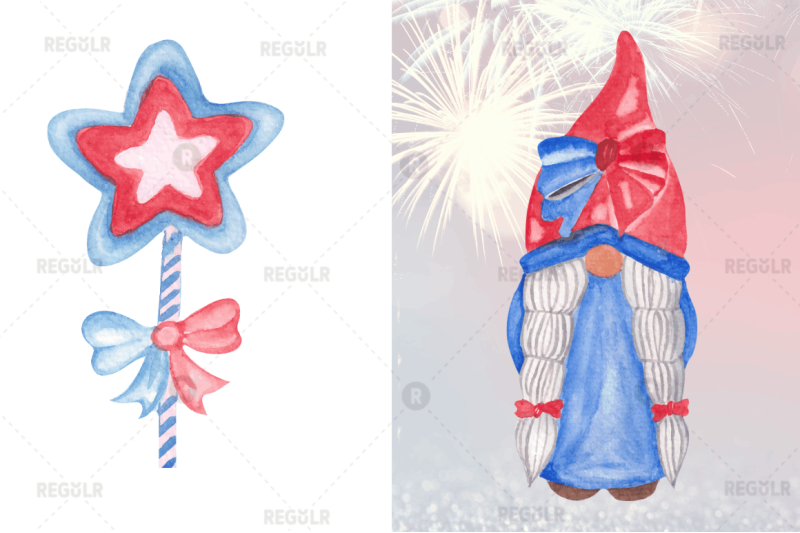 watercolor-4th-of-july-gnome-clipart-bundle