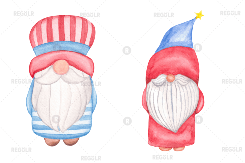 watercolor-4th-of-july-gnome-clipart-bundle