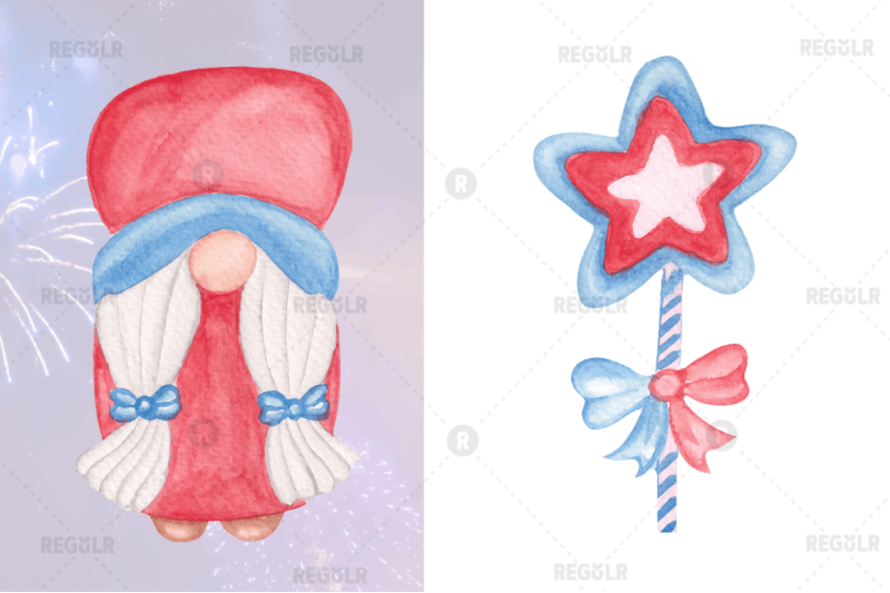 watercolor-4th-of-july-gnome-clipart-bundle