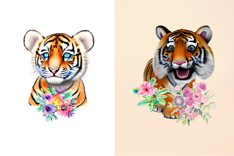 watercolor-cute-tiger-clipart-bundle