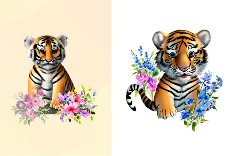 watercolor-cute-tiger-clipart-bundle