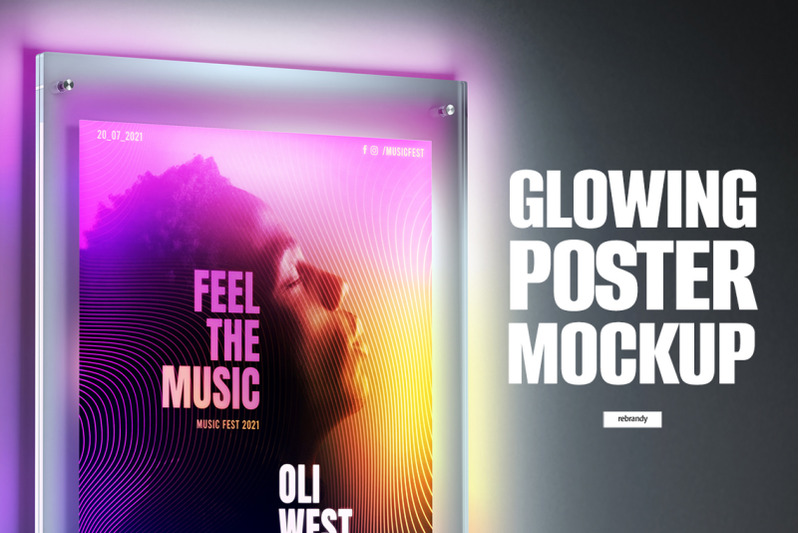 glowing-poster-mockup
