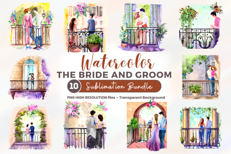 watercolor-the-bride-and-groom-sublimation-bundle