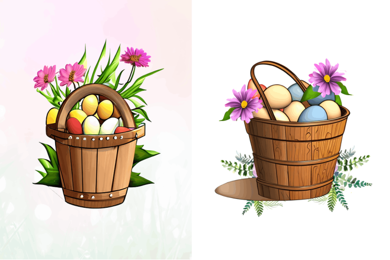 watercolor-floral-easter-bucket-clipart-bundle