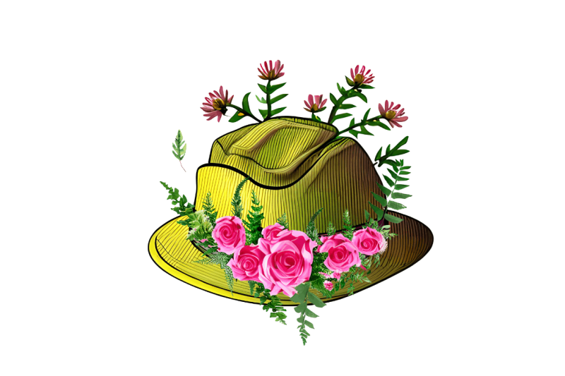 watercolor-floral-hat-garden-clipart-bundle