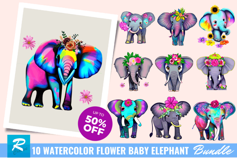 flower-baby-elephant-sublimation-clipart