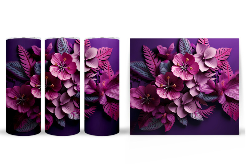 3d-flowers-tumbler-sublimation-flowers-tumbler-wrap-design