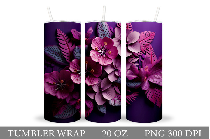 3d-flowers-tumbler-sublimation-flowers-tumbler-wrap-design