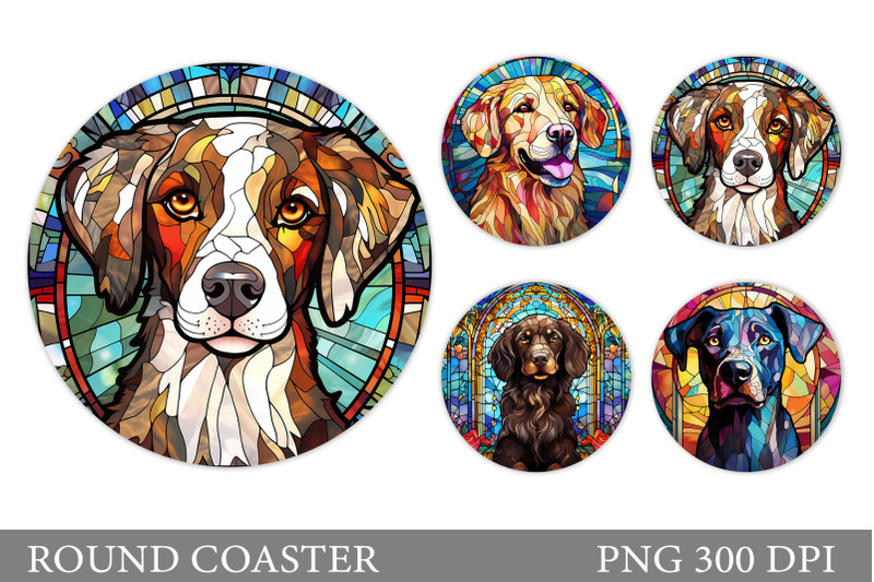 stained-glass-dog-coaster-dog-round-coaster-sublimation