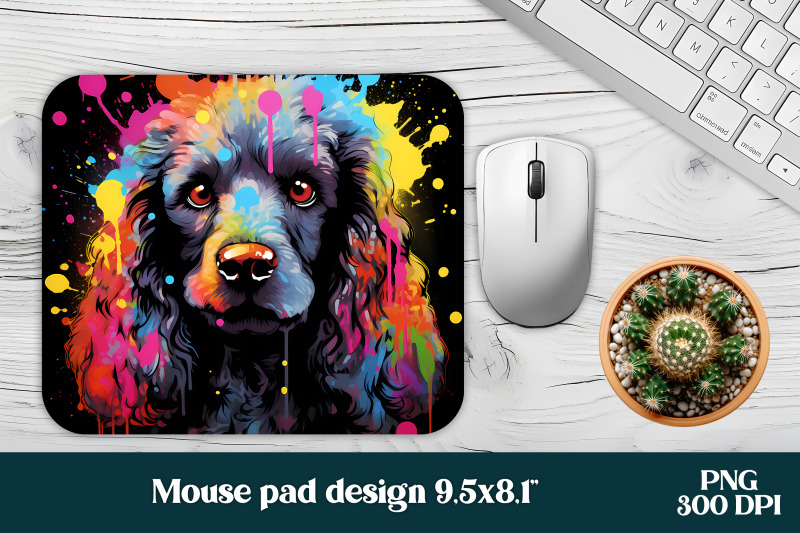 rainbow-dog-mouse-pad-sublimation-design