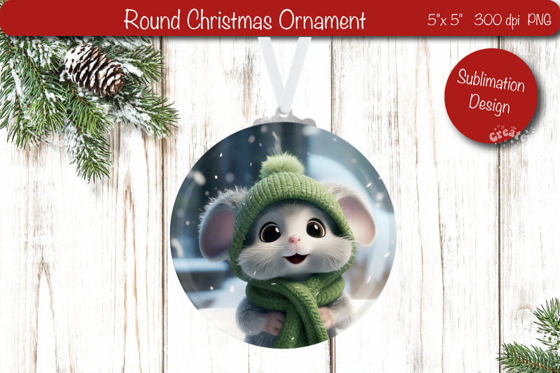 christmas-ornament-round-sublimation-christmas-mouse-png