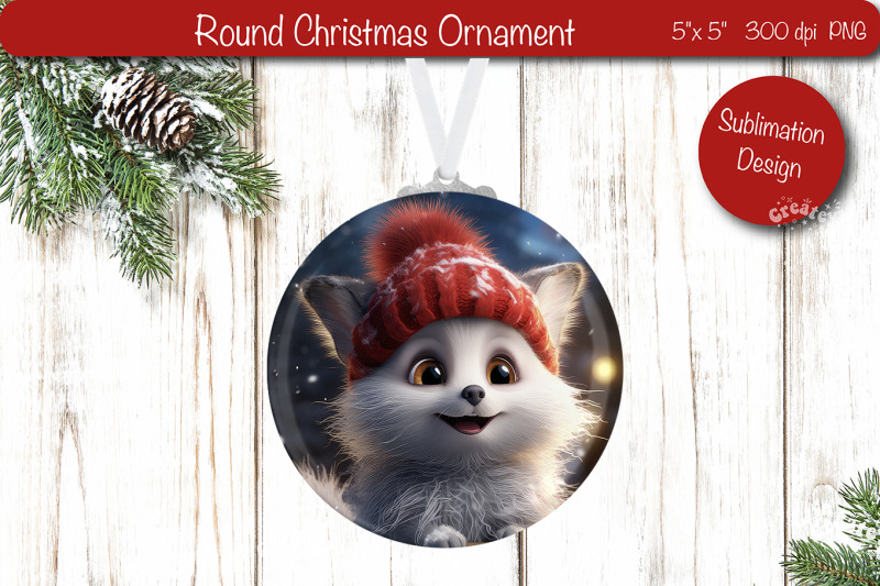 christmas-ornament-round-sublimation-christmas-baby-animal-png