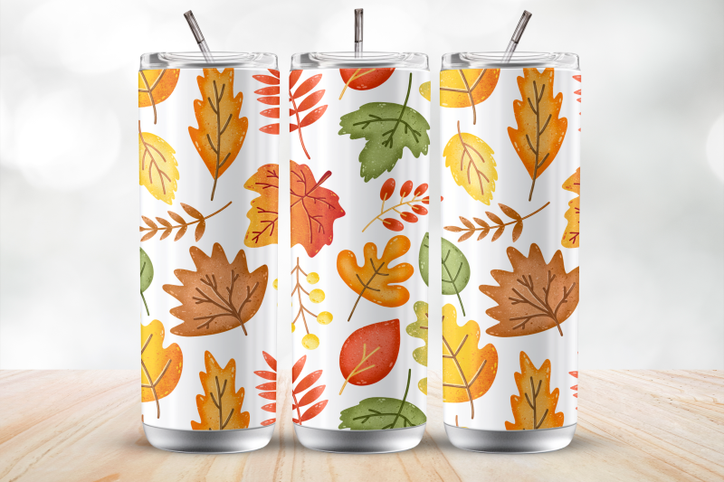autumn-leaves-20-oz-tumbler-wrap-sublimation-design