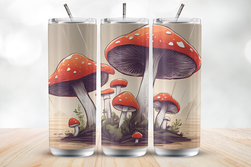 mushroom-20-oz-tumbler-wrap-sublimation-design