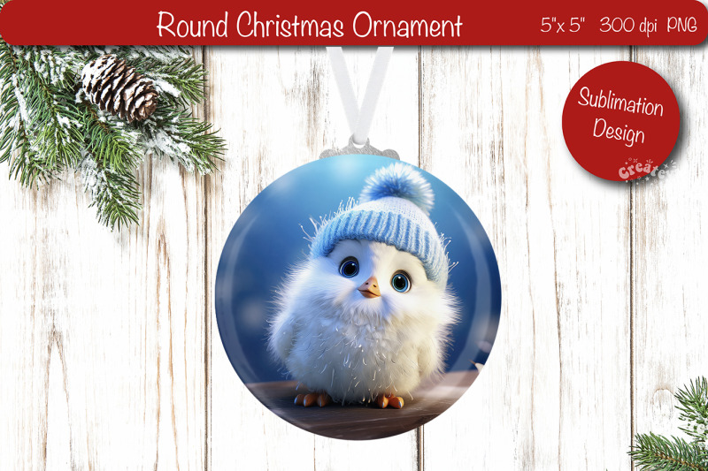 christmas-ornament-round-sublimation-christmas-penguin-png