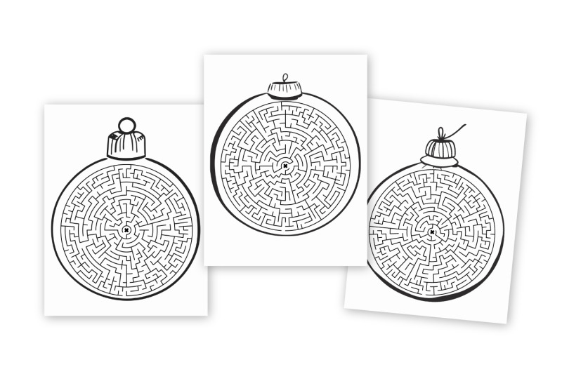 svg-mazes-in-christmas-balls-illustrations